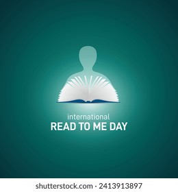 international read to me day. Read to me day creative. Book day vector illustration. 