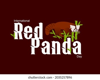 International Red Panda Day. Red panda banner and poster design for social media and print media.