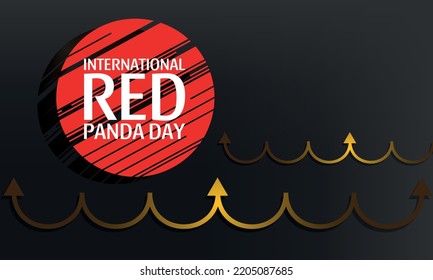  International Red Panda Day. Design suitable for greeting card poster and banner