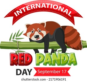International Red Panda Day On September 17 illustration