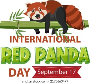 International Red Panda Day On September 17 illustration