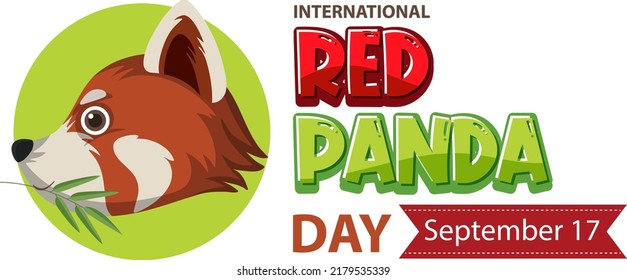 International Red Panda Day On September 17 illustration