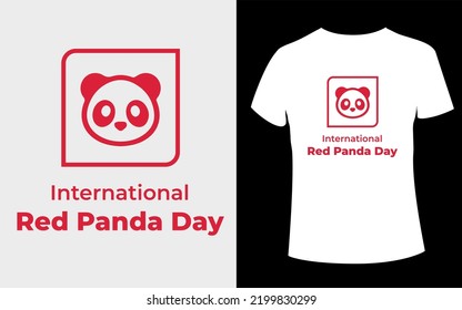 International Red Panda Day T Shirt Design with Panda Vector