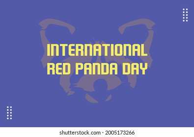 International Red Panda Day vector template