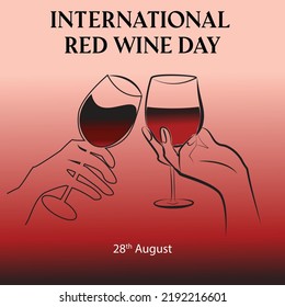International Red Wine Day Vector Design