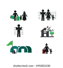 International refugee day icon.It can use commercial site.