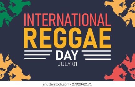  International reggae day creative typography with colorful world maps graphic design music festival celebration festival illustration typography lifestyle creative anniversary colorful

