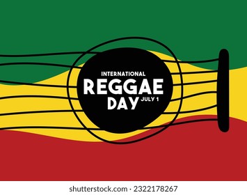 International Reggae Day. July 1. Eps 10.