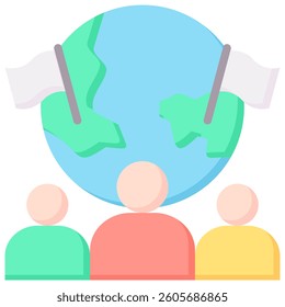 International Relations Icon Element For Design