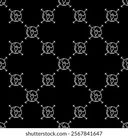 International Relations vector Earth Planet concept linear seamless pattern