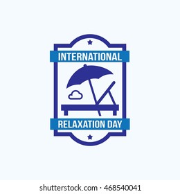 International Relaxation Day Vector Illustration