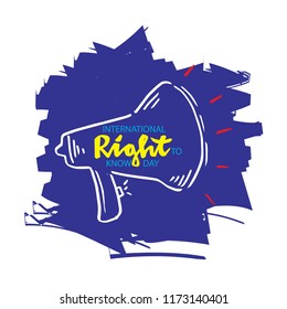International Right To Know Day concept
