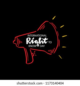 International Right To Know Day concept
