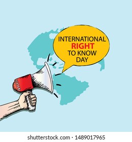 International Right To Know Day concept