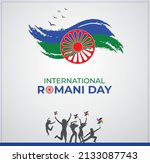 International Romani Day. 8 April. Template for background, banner, card, poster. vector illustration.