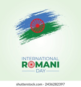 International Romani Day. 8 April. Holiday concept. Template for background with banner, poster and card. Vector illustration.