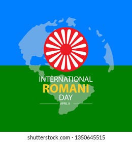 International Romani day concept. April 8