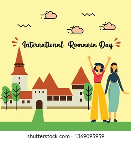 International Romania Day Vector Template Design Illustration