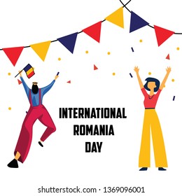 International Romania Day Vector Template Design Illustration