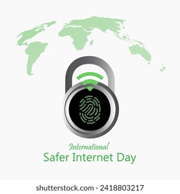 International Safer Internet Day vector, illustration. 