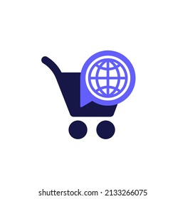 international sales icon on white