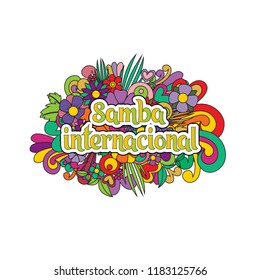 International samba. Background with abstract bright colors. Vector illustration.