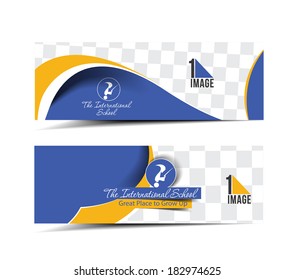 The International School Web Banner & Header Layout Template