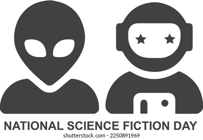 International science fiction day, celebrate science fiction day blue vector