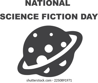 International science fiction day, celebrate science fiction day blue vector