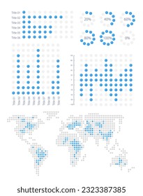 International scientific research infographic chart design template set. Visual data presentation. Editable bar graphs and circular diagrams collection. Myriad Variable Concept font used