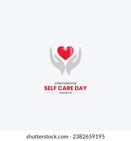 International Self Care Day. Self care day background vector illustration. 