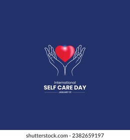 International Self Care Day. Self care day background vector illustration. 