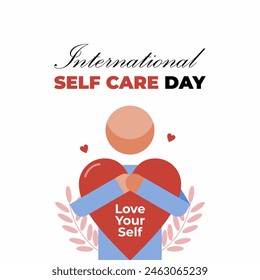 International self care day illustration