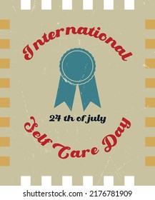 International self care day with vintage style