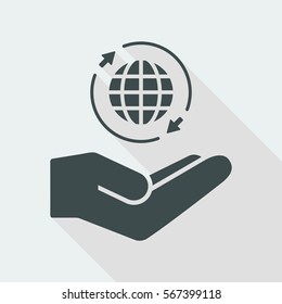 International services - Minimal vector icon
