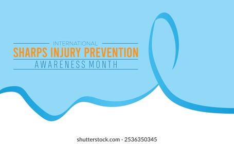 International Sharps Injury Prevention Awareness Month is observed every year on December. Medical Healthcare Awareness concept. background, placard, banner template Vector illustration design.