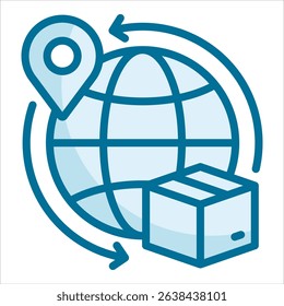 International Shipping Icon Element For Design