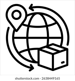 International Shipping Icon Element For Design