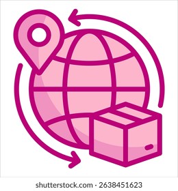 International Shipping Icon Element For Design
