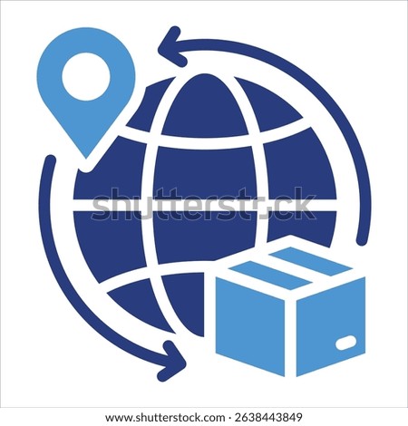 International Shipping Icon Element For Design