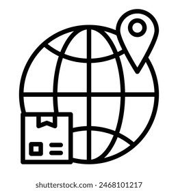 Internationaler Versand Vektorgrafik Line Icon Design