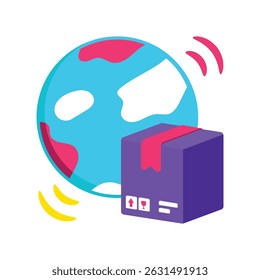 International Shipping Vector style icon. Eps 10 file