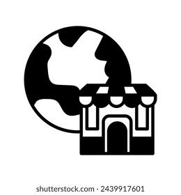 International Shopping  icon in vector. Logotype
