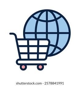 International Shopping vector design in trendy style