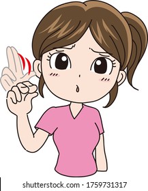 International sign language - No (Woman)