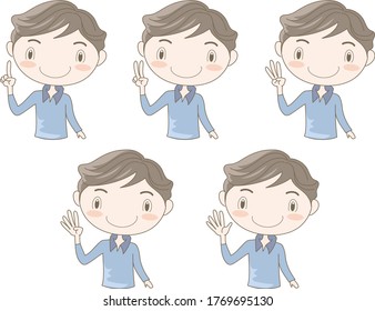 International sign language, Number set (Man)