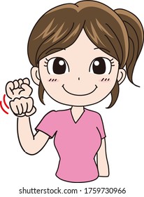 International sign language - Yes (Woman)