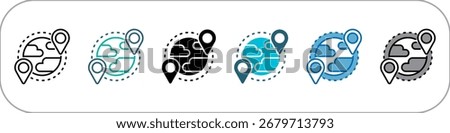 International Single Icon Pack Multystyte Illustration