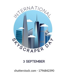 International Skyscraper Day Vector Illustration 