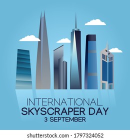International Skyscraper Day Vector Illustration 